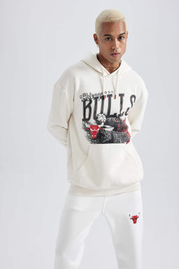 DeFactoFit Толстовка свободного покроя с капюшоном NBA Chicago Bulls