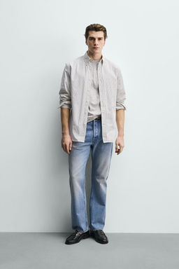 CAMISA REGULAR FIT ALGOD?N / Amarillo oscuro