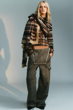 CHECKED WOOL BLEND JUMPSUIT - Zara фото 7