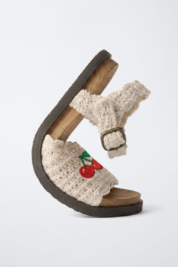 SANDALIA CROCHET CEREZAS / Blanco Crudo - Zara фото 3