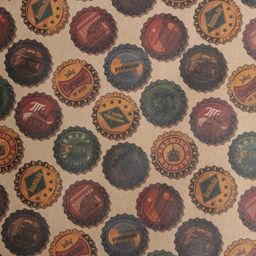 Цена за 10 шт. Бумага упаковочная крафтовая «Крышки», 50 х 70 см