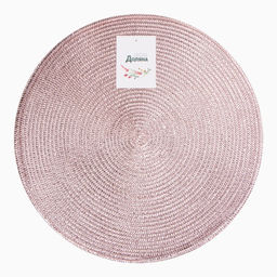 Салфетка сервировочная Доляна цв.розовый, d 38 см фото 4