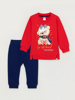 CRB wear/CWNG 90059-26-298 Комплект для девочки (джемпер, брюки), красный-темно-синий/Ex.Cherubino  фото 3