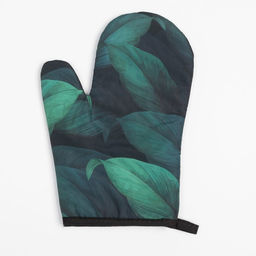 Кухонный набор (2 предмета) Этель Листья, прихватка 17х17 см, варежка 26х16 см, 100% п/э  фото 2