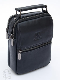 Сумка мужская кожаная 633M black Fuzhiniao в Новосибирске