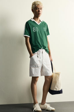 POLO CONTRASTE F?TBOL RETRO / Verde - Zara фото 6