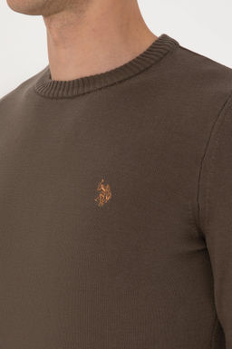 Erkek Slim Fit Bisiklet Yaka Vizon Basic Kazak - U.s. polo assn фото 7