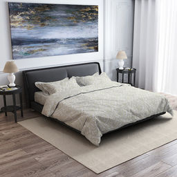 Постельное белье, комплект Евро Макси "Фландрия", 4 предмета: пододеяльник 240х215см на кнопках, простыня 220х240см, 2 наволочки 50х70см с клапаном-запахом, перкаль 115г/м2, хлопок 100%, упаковка "классическая" ПВХ 34,5х41см, "Домашняя мода" (Россия)