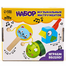 Подарочный набор музыкальных инструментов Свистулька, кастаньета, колотушка - Лесная мастерская фото 10