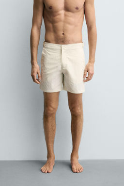 LONG STRUCTURED SWIMMING TRUNKS - Zara фото 12