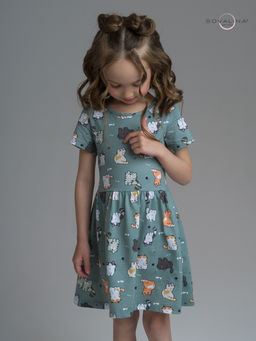 Платье Лето котята хаки - Sovalina фото 12