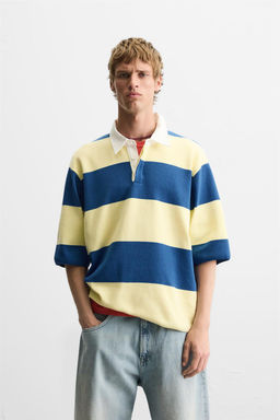 STRIPED KNIT POLO SHIRT - Zara фото 11