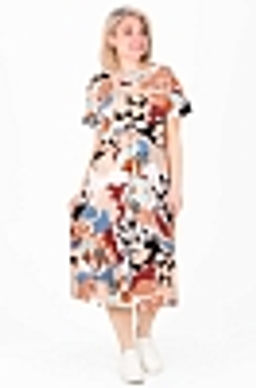 Платье Синди Х-449 (46-62) кулирка. Цвет в ассортименте - Лотос фото 37