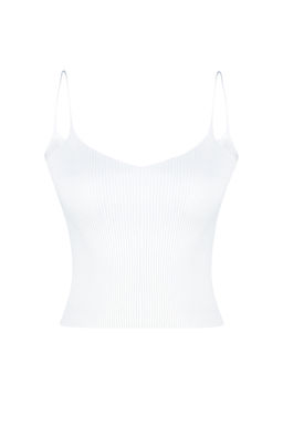 Trendyolmilla Ekru V Yaka Basic Triko Bluz TWOSS24BZ00147  фото 7