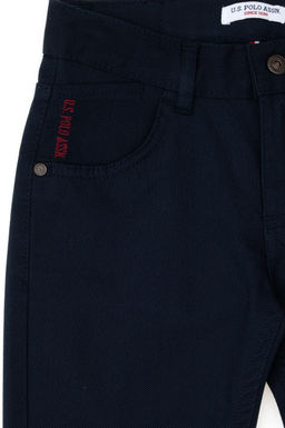 Темно-синие брюки из плотной ткани для мальчика Неожиданная скидка в корзине - U.s. polo assn фото 4