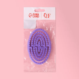 Цена за 2 шт. Расчёска массажная, овальная, 11×7.2(±1) см, МИКС