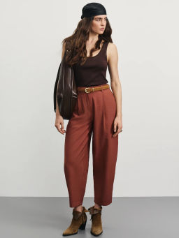 Топ с кружевной обработкой из вискозы / Zarina  фото 2