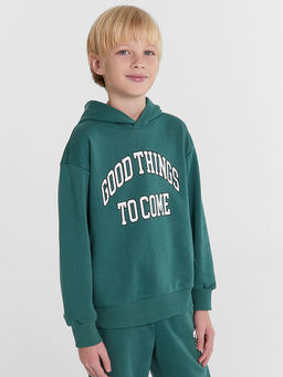 Спортивный костюм для мальчиков зеленый с надписью Good things to come - Mark formelle фото 4