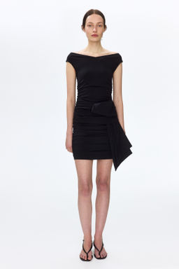 Vestido off-the-shoulder drapeado - H&m фото 6