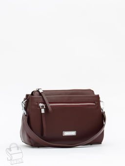 Сумка женская кожаная 1025C burgundy red Polina&Eiterou в Новосибирске