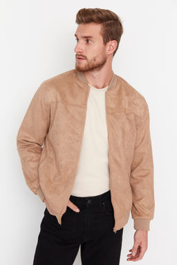 TRENDYOL MAN Camel Regular Fit Fermuarl? Suet Mont TMNAW22MO0123 - Trendyolmilla фото 2