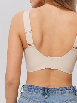 Топ бесшовный бескаркасный с вкладышами Lingeamo айвори ВТ-02 (131)  фото 3