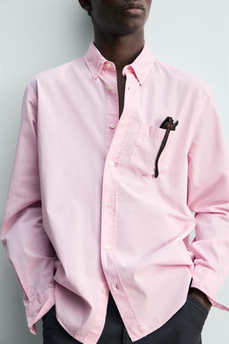 CAMISA REGULAR FIT TWILL ALGOD?N / Rosa - Zara фото 5