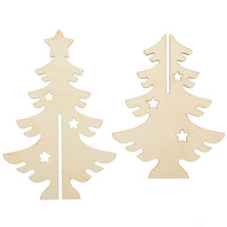 Заготовка для декорирования Mr. Carving ВД-1242 Заготовка на подставке 3D Елка фанера 10 х 10 х 15 см