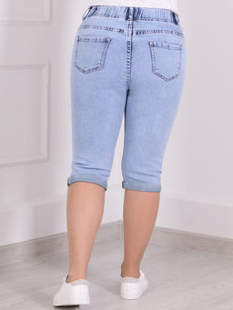 Капри джинсовые женские хлопковые на лето - Almond фото 4