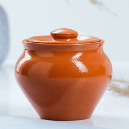 Горшочек под жаркое с крышкой Вятская керамика «Терракота», 500 мл, оранжевый