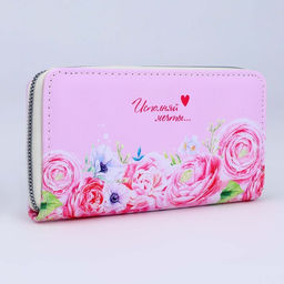 Кошелёк женский, отдел на молнии, цвет розовый - Nazamok фото 3