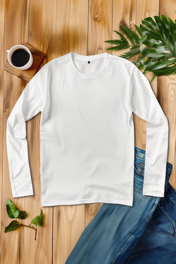 TRENDYOL MAN Beyaz Slim/Dar Kal?p %100 Pamuklu T-shirt TMNAW25TS00005