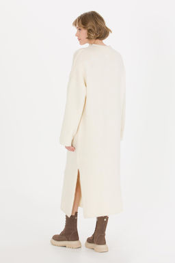 U. S. Polo Assn Женское трикотажное платье кремового меланжевого цвета - U.s. polo assn фото 4