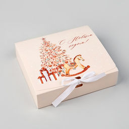 Цена за 3 шт. Коробка подарочная новогодняя складная «Новогодние игрушки», 20 х 18 х 5 см, Новый год