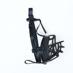 Намордник для собак №6 с трехсторонним ремешком, каучук, ДН 13 см, ОМ 41 см, чёрный - Пижон фото 2