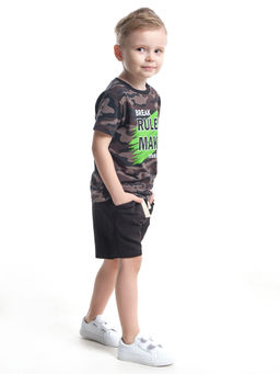 Комплект с шортами UD 7852/22-9846 камуфляж/черный - Mini maxi фото 5
