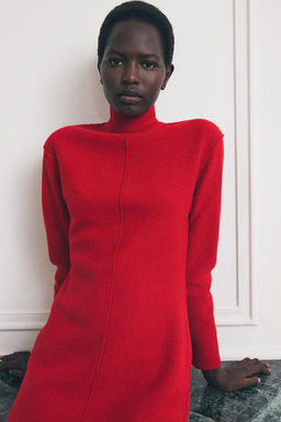 100% WOOL MIDI DRESS - Zara фото 6