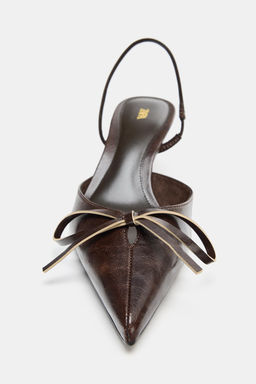 SLINGBACK SHOES WITH BOW - Zara фото 12