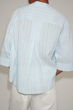 CAMISA ASIM?TRICA RAYAS ZW COLLECTION / Azul - Zara фото 3