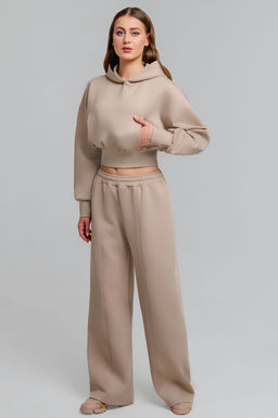 Арт. 2807 Костюм с брюками женский 42-48 (4 шт) Цвет:бежевый - Калинка фото 3