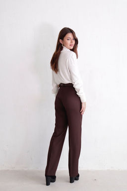 10959 Брюки со стрелками кофейные - Martichelli фото 4