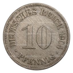 10 пфеннигов 1904 года F Германия