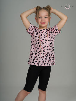 Костюм Актив нежный леопард-черный - Sovalina фото 11