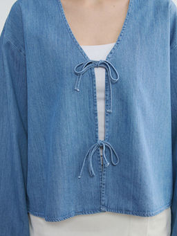 V Yaka Ba?lama Detayl? Jean Bluz