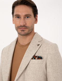 Bej Slim Fit Ceket - Cacharel фото 2