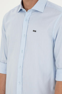 Мужская голубая базовая рубашка с длинным рукавом Неожиданная скидка в корзине - U.s. polo assn фото 7