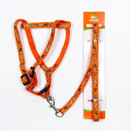 Комплект Собачки, поводок 120 х 1 см, ОГ 23-35 см, оранжевый - Пижон фото 7