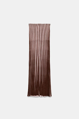 TEXTURED STRIPED PLEATED SKIRT - Zara фото 7