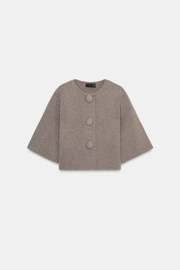 COVERED BUTTON KNIT CARDIGAN - Zara фото 6