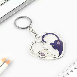 Брелок для ключей детский акриловый «Сердце», 5.9×6.7 см